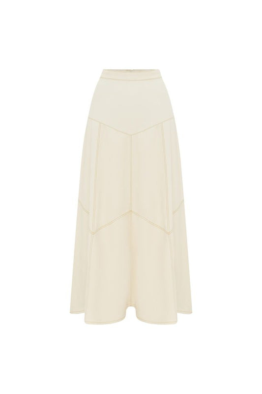 Paloma Organic Midi Skirt - Creme