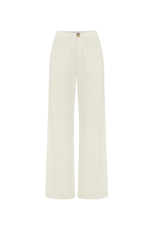 Paige Linen Pants - Bone