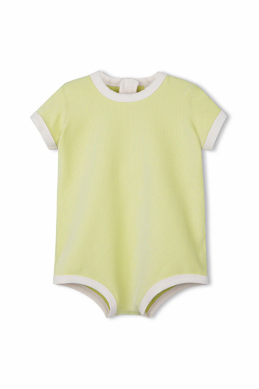 Mini Stripe Rib Infant Onesie - Citrus