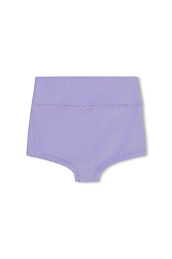 Mini Stripe Rib Boy Short - Grape