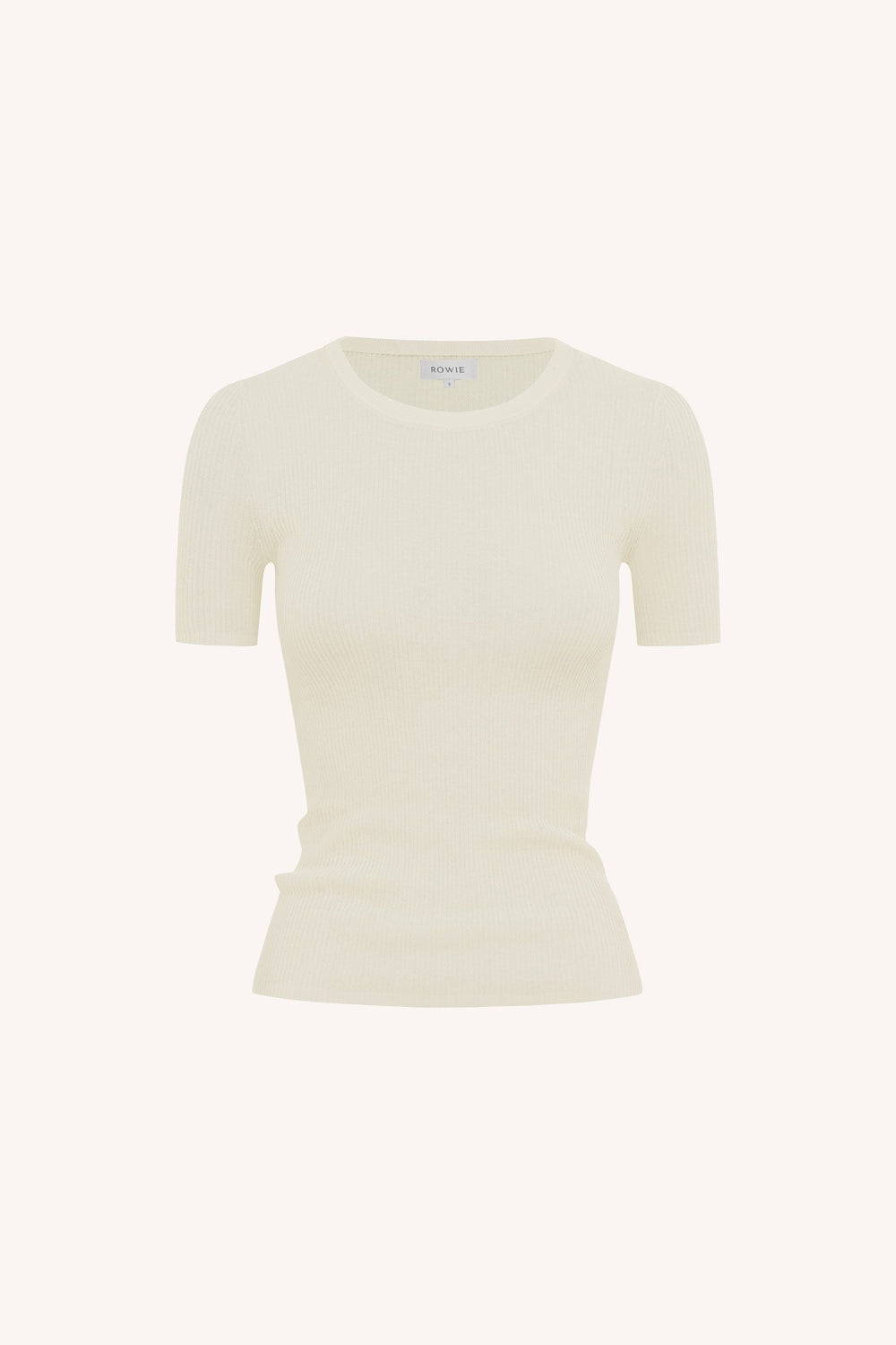 Rib Knit Tee - Bone