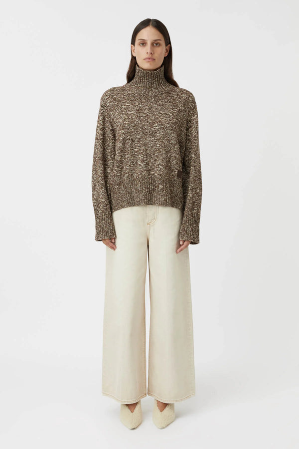 Caro Turtleneck - Chocolate Tweed