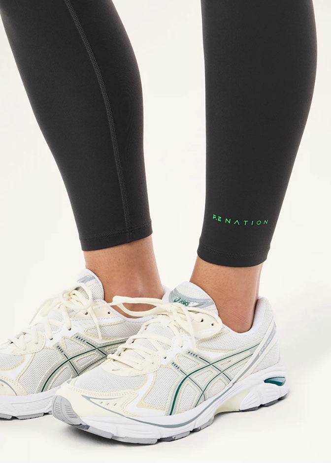 Vita Full Length Legging - Caviar / Kelly Green