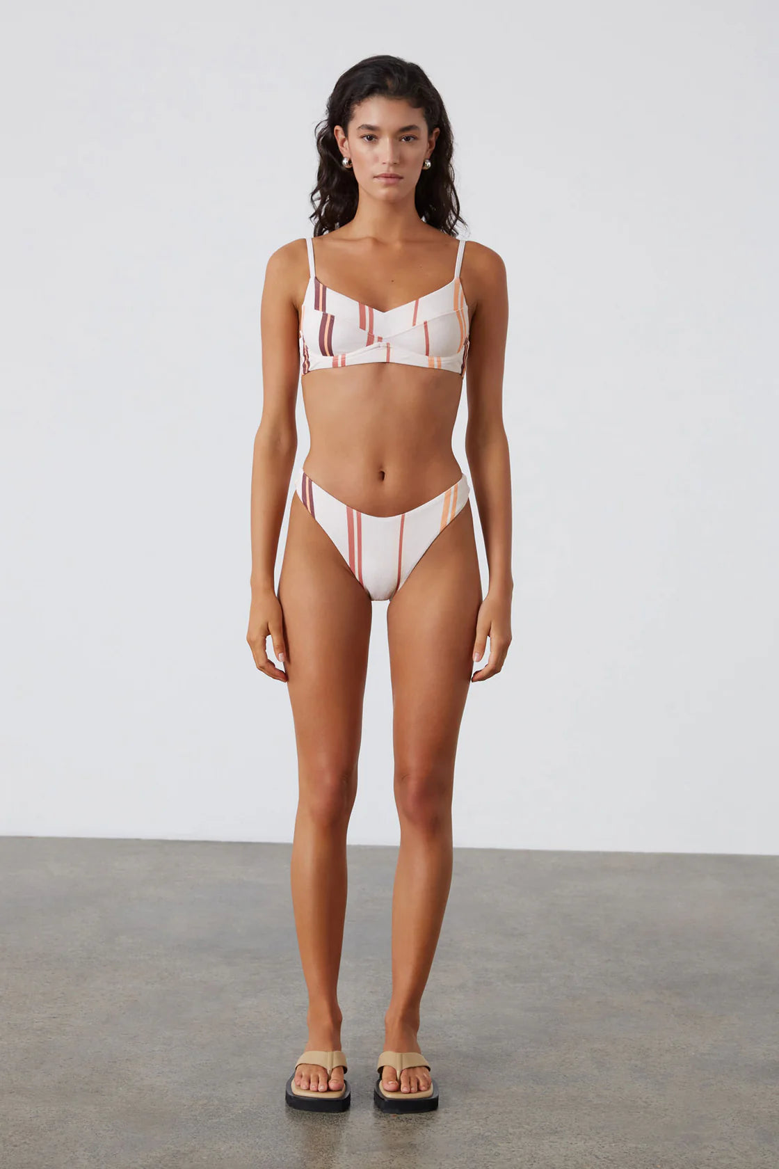 Lounger Stripe Textured Curve Brief