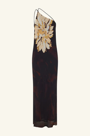 Cazador Cowl Back Maxi Dress - Natural Floral