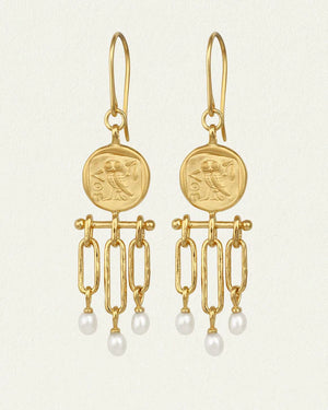 Palas Chandelier Earrings - Gold Vermeil