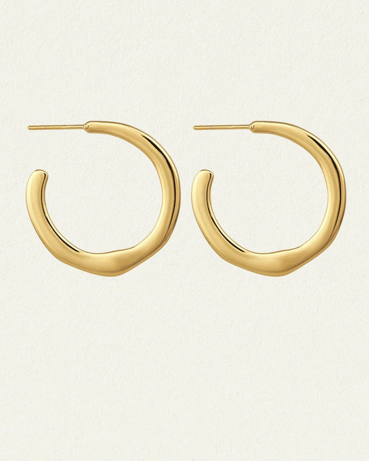 Circle Hoops Medium - Gold