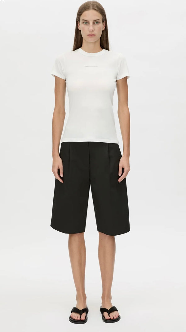 Suvero Slim Fit Logo Tee - Soft White