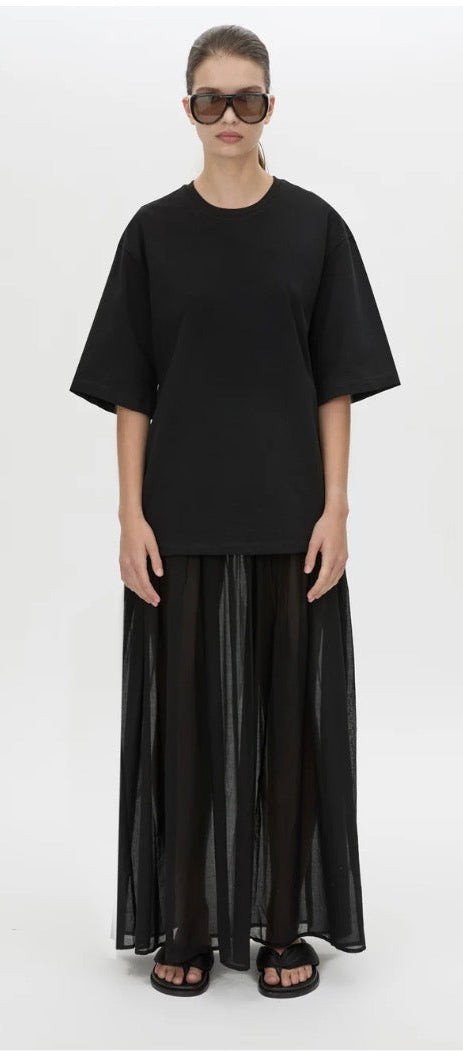 ROMY CONTRAST MAXI DRESS - BLACK