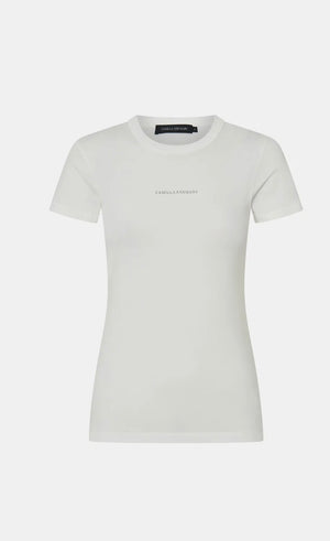 Suvero Slim Fit Logo Tee - Soft White