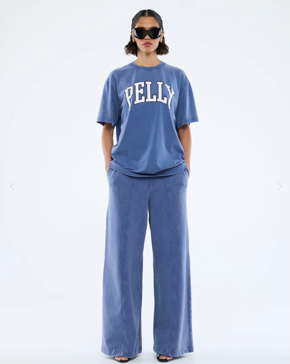 Jessie Oversized Tee Varsity - Indigo Wash
