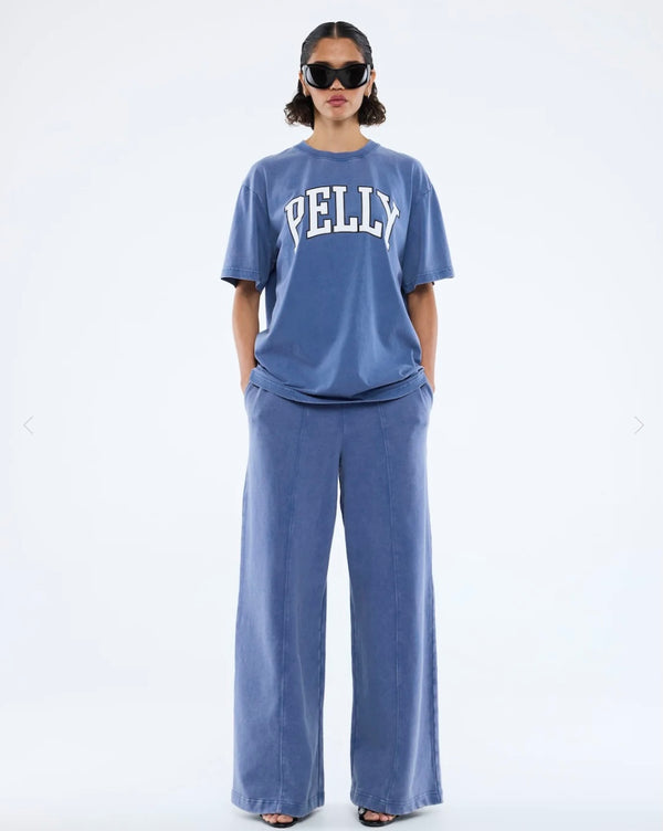 Jessie Oversized Tee Varsity - Indigo Wash