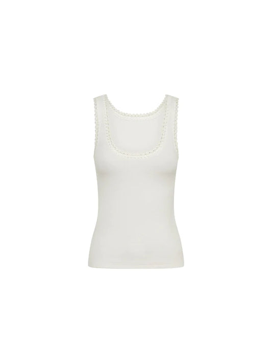 Tallulah Scoop Tank - Ivory