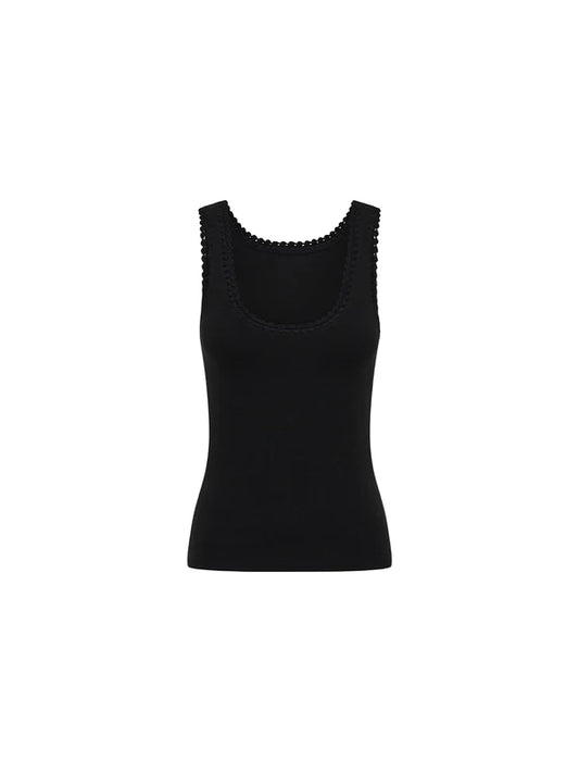 Tallulah Scoop Tank - Black