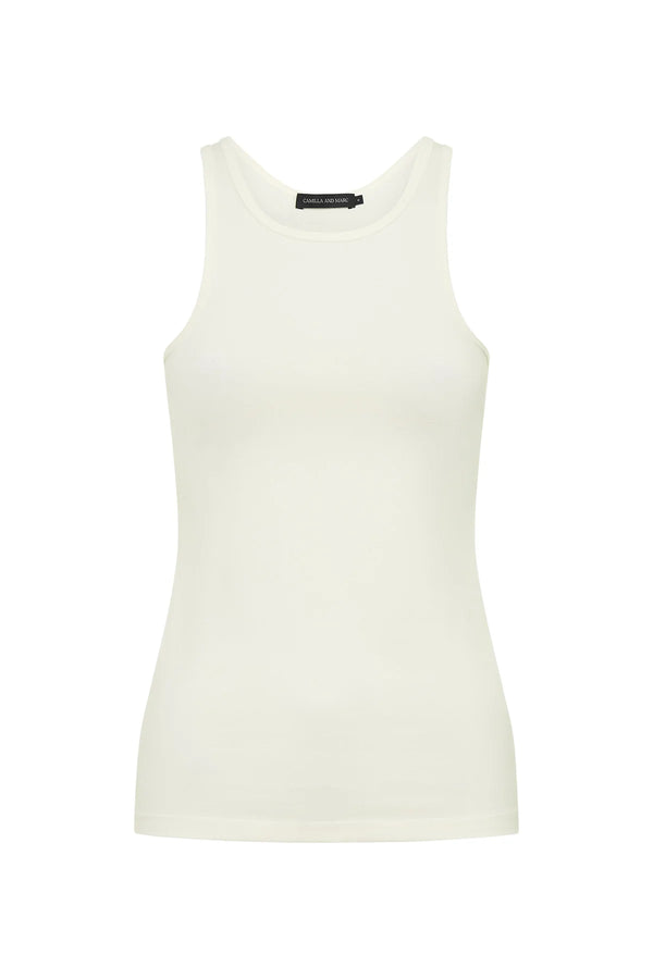 Miles Monogram Tank - cream