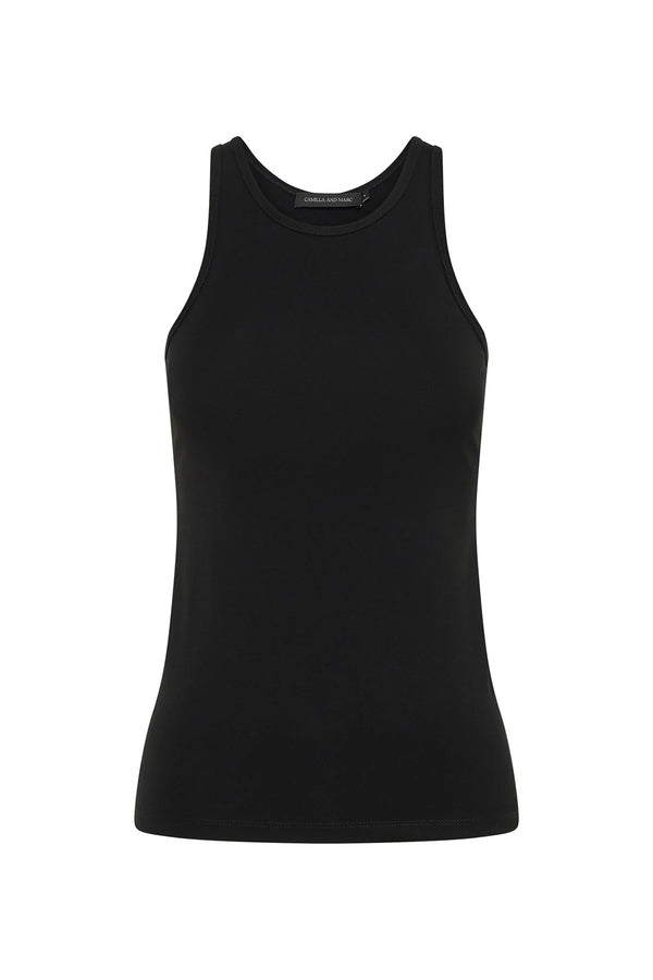 Miles Monogram Tank - Black