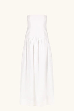 Blanc Strapless Panelled Maxi Dress - Ivory