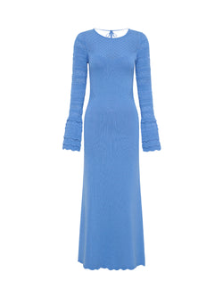 Marisol Knit Maxi Dress - Blue