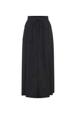 Zillion Maxi Nylon Skirt - Black