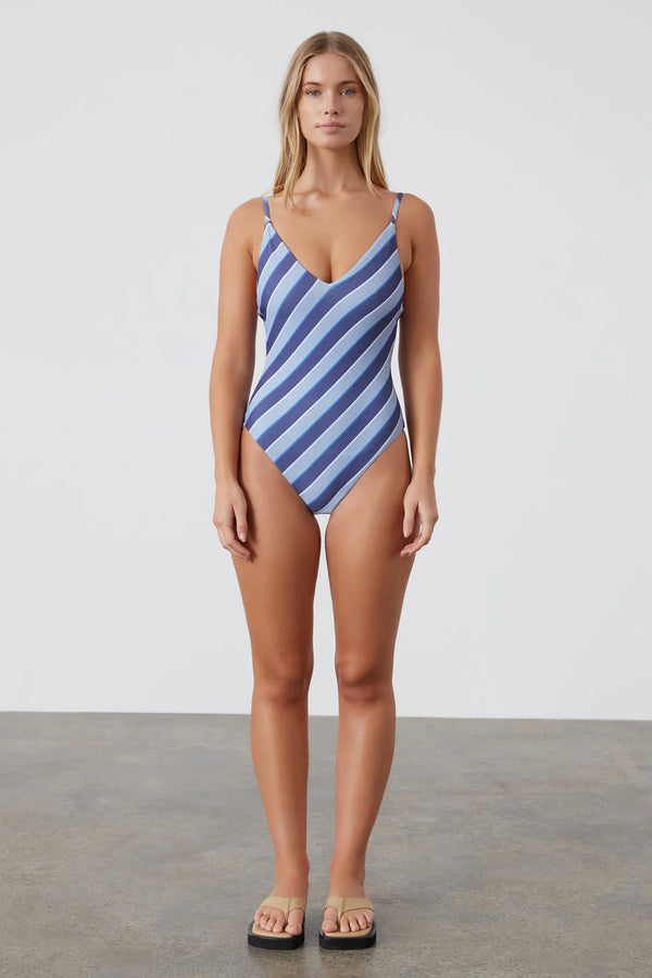 Horizon Stripe Textured Onepiece