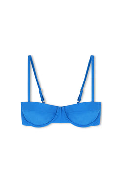 Ocean Blue Textured Balconette Bra Cup