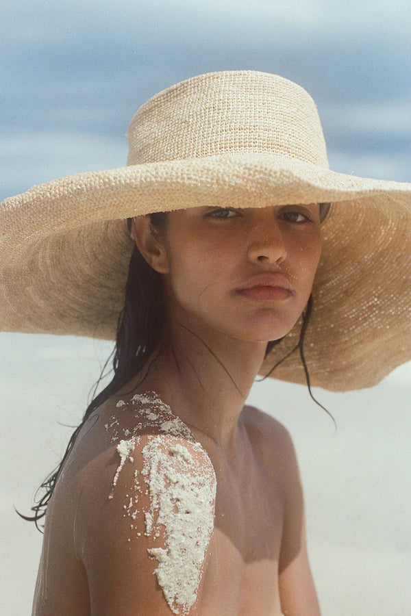 Natural Raffia Wide Brim Hat