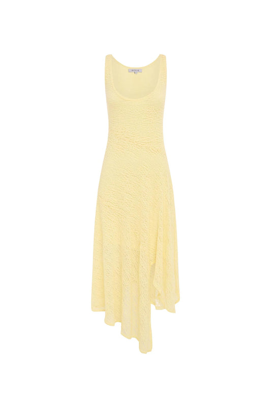 Lorna Lace Midi Dress - Lemon