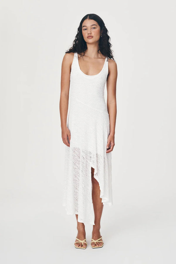Lorna Lace Midi Dress - Bone