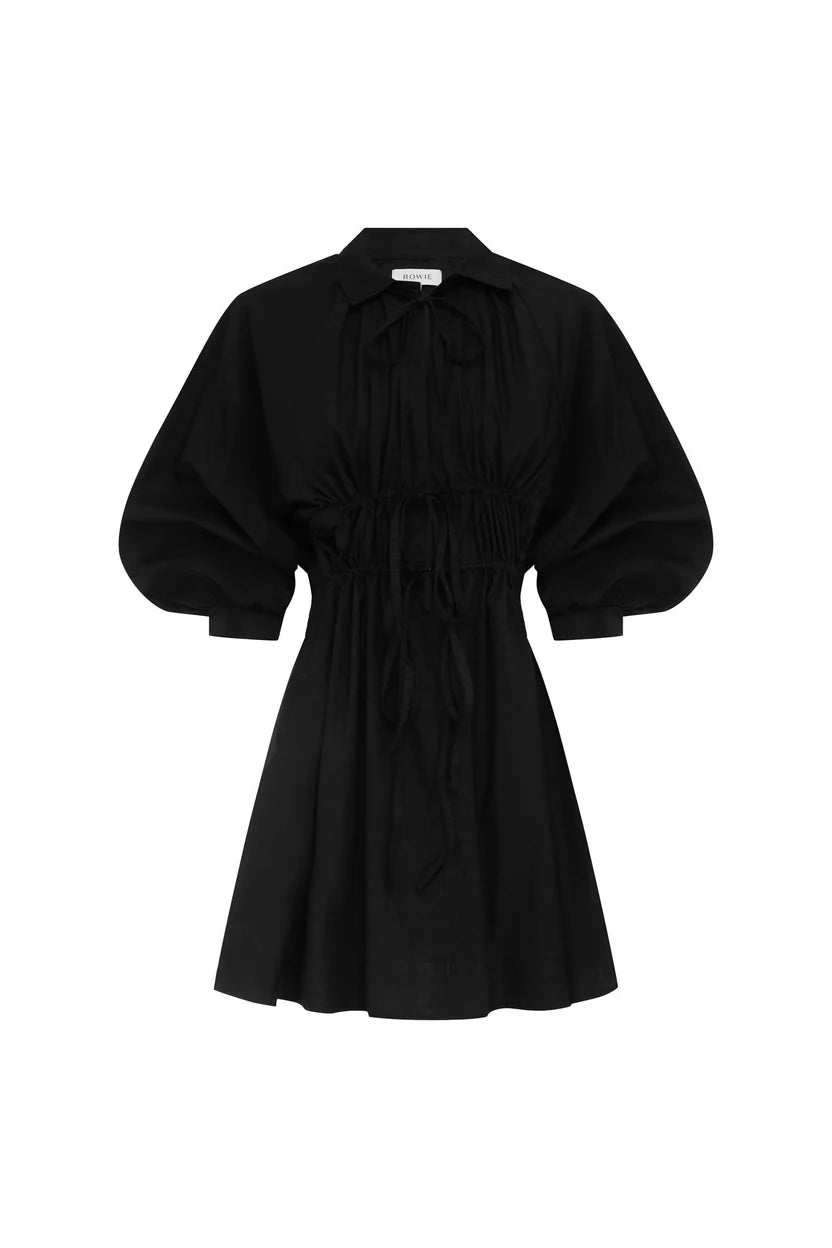 Eden Organic Mini Dress - Noir