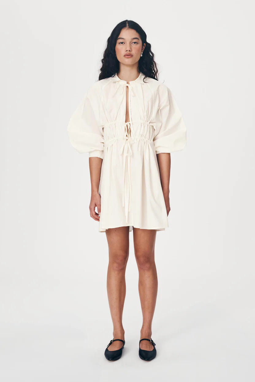 Eden Organic Mini Dress - Creme