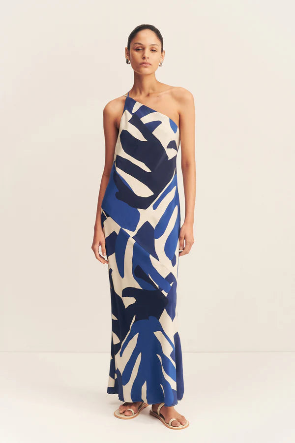 Edward Silk One Shoulder Maxi Dress