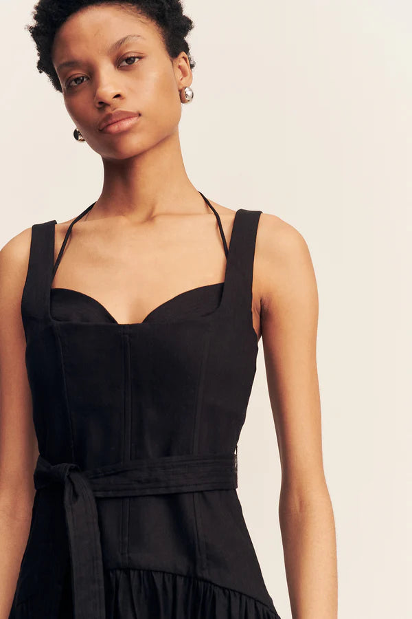 Kasbah Bustier Gathered Midi Dress