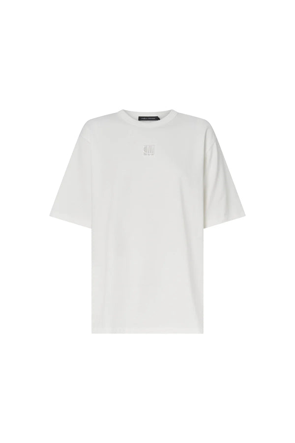 Bloom Embroidered Tee - Soft White