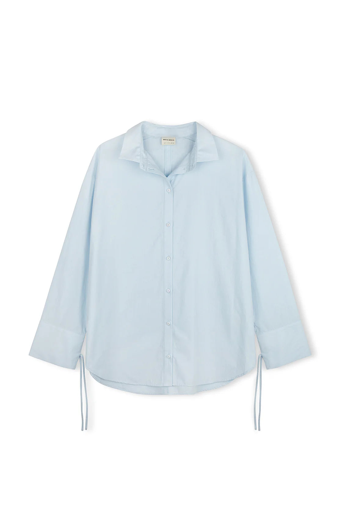 Powder Blue Cotton Tie Shirt