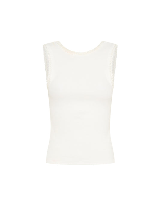 Tallulah High Neck Top - Ivory