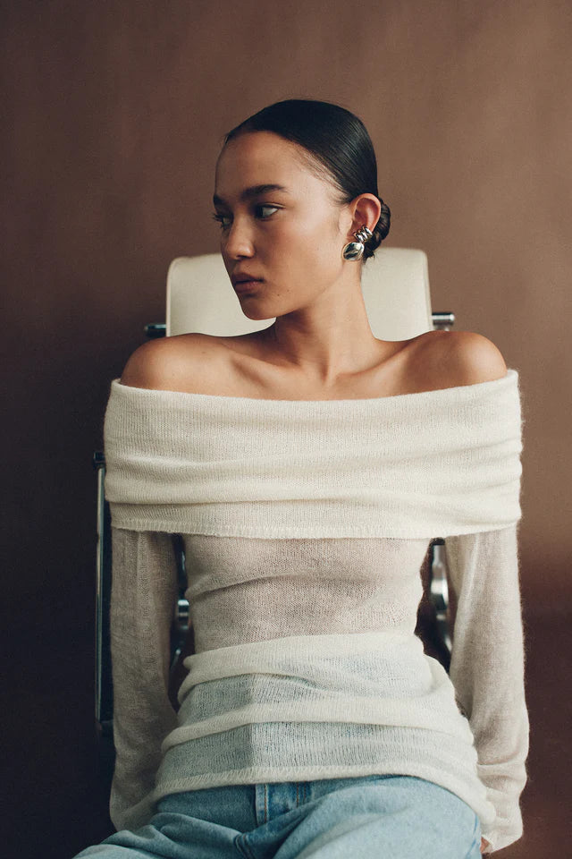 Tozzi Knit Top - Ivory