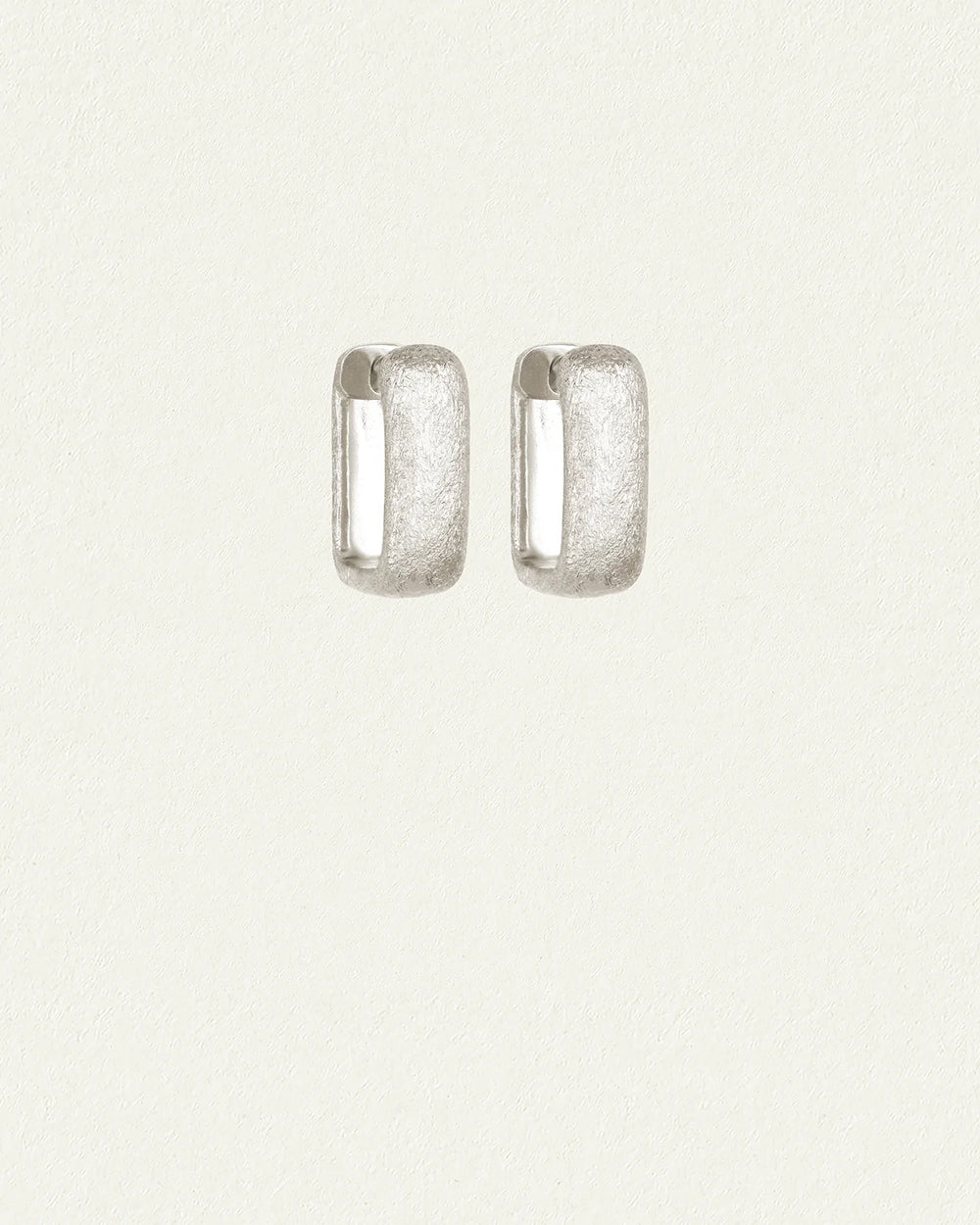 Alida Square Hoops - Silver
