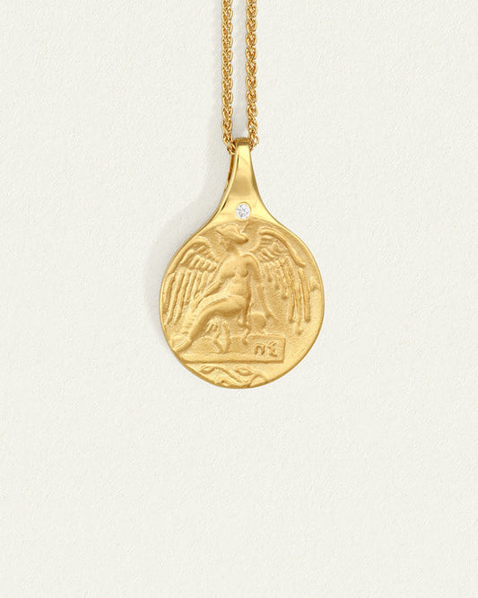 Guardian Angel Necklace - Gold Vermeil