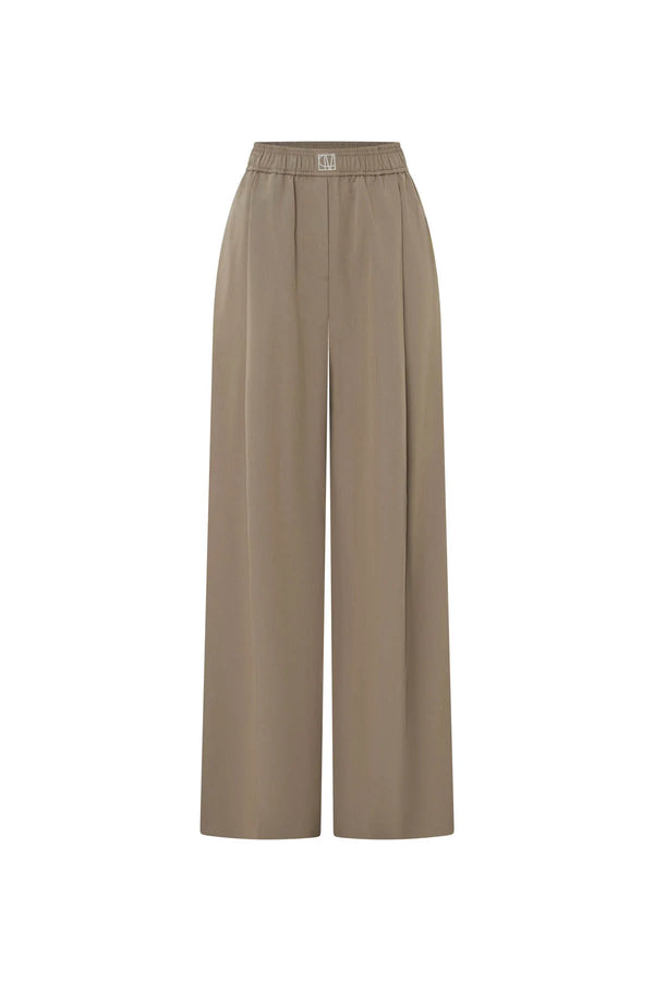 Zeno Monogram Elastic Pant - Khaki