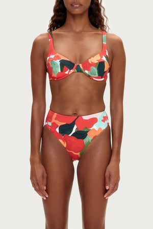 High Full Brief - Red Floral