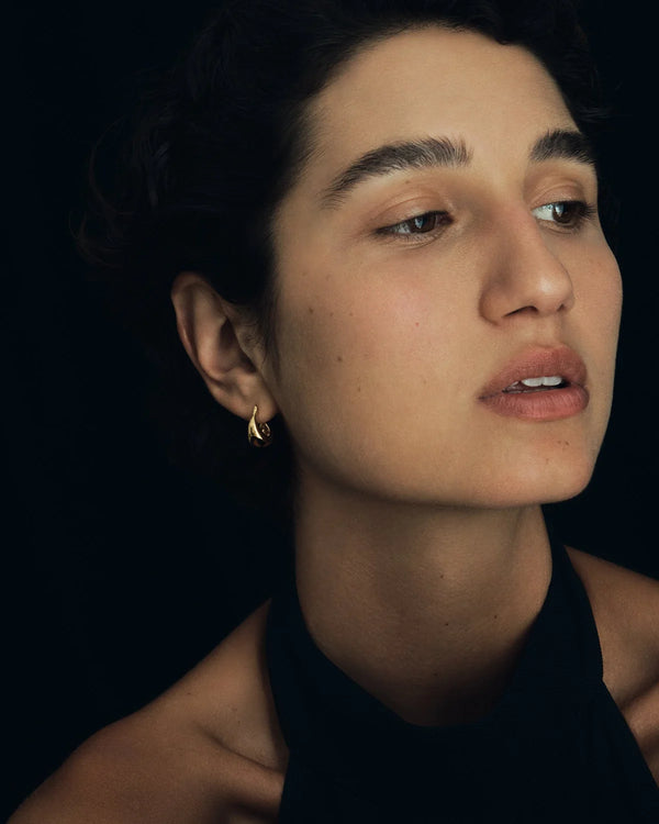 Poppy earrings - gold vermeil