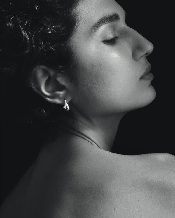 Poppy earrings - silver