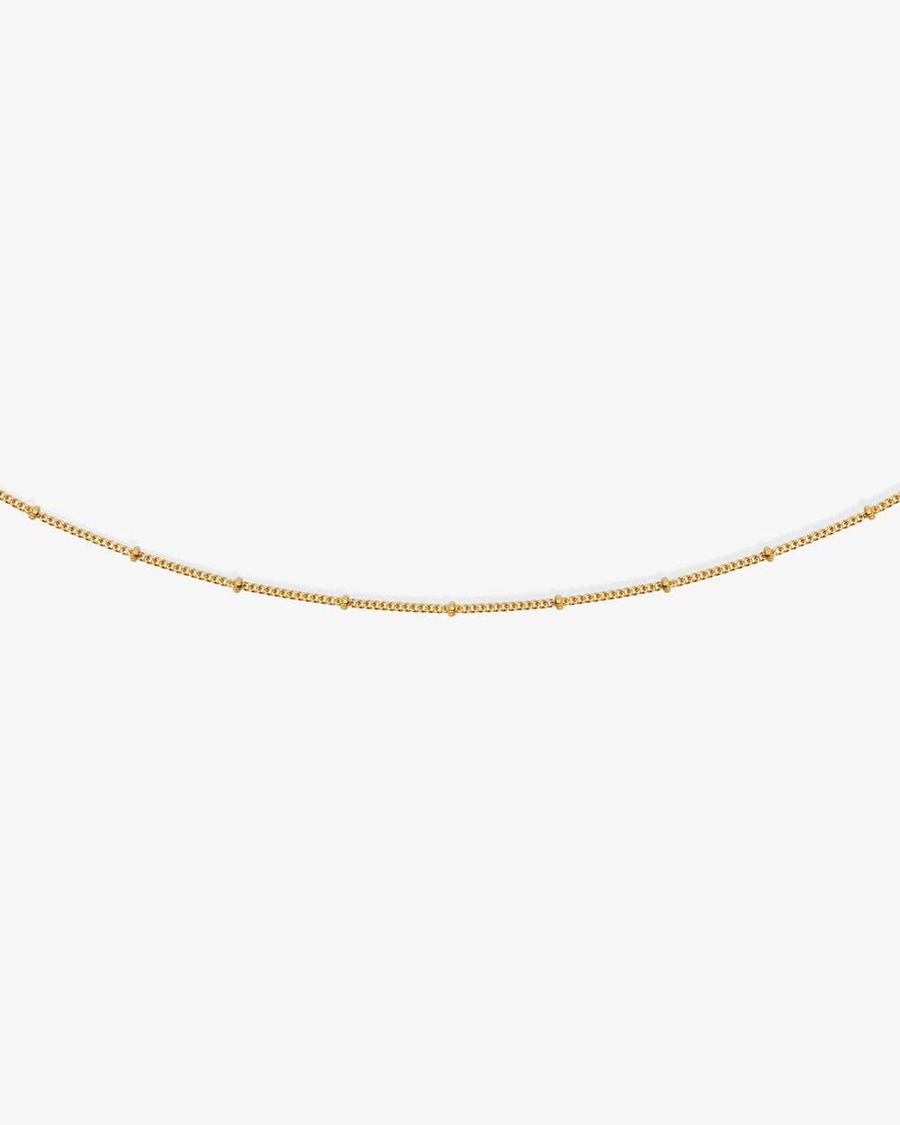 Fine choker chain necklace - gold vermeil