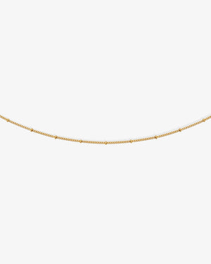 Fine choker chain necklace - gold vermeil