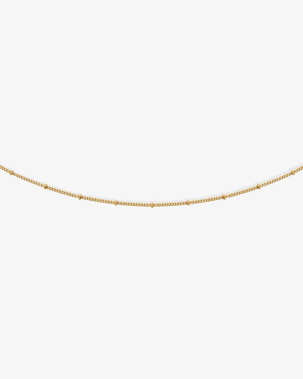 Fine choker chain necklace - gold vermeil