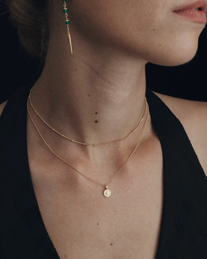 Fine choker chain necklace - gold vermeil