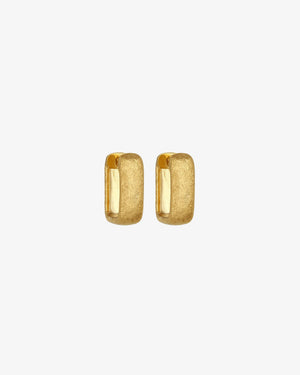 Alida square hoops - gold vermeil