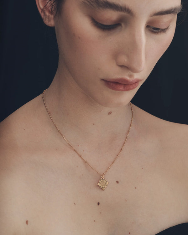 Petra coin necklace - gold vermeil