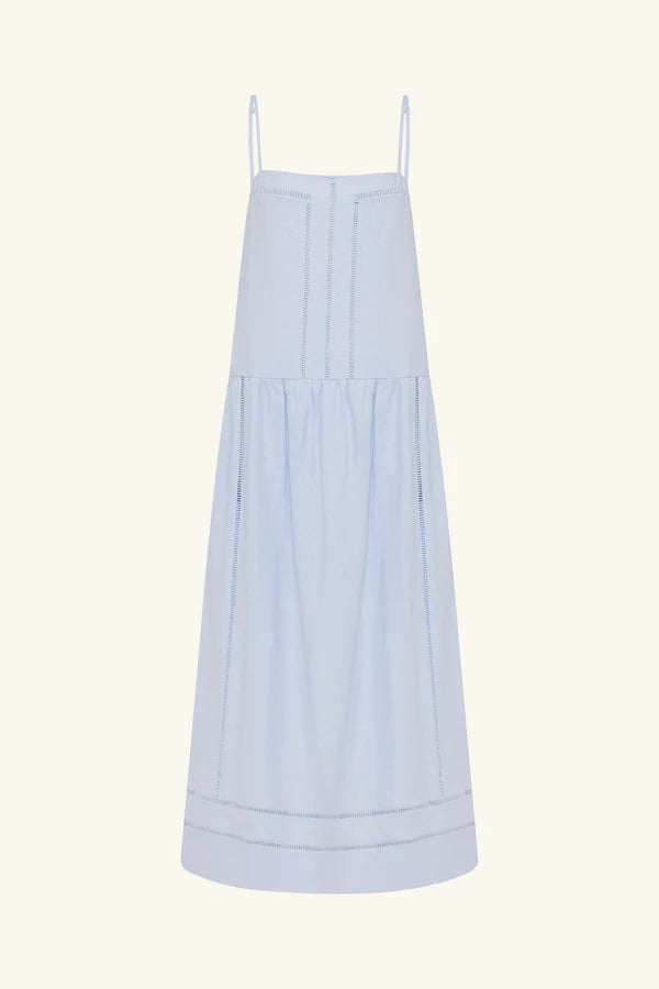 Tommy Square Neck Maxi Dress - Sky Blue