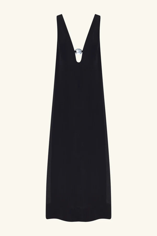 Paloma Plunged Maxi Dress - Black